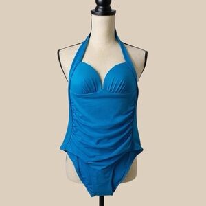 NEW JETS by Jessika Allen Sz 6 Bahama One Piece Swimsuit Aqua Turquoise Beach